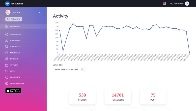 Peekviewer dashboard — the best goonview alternative for anonymous Instagram profile monitoring in 2026