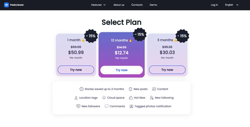 How to Use Peekviewer: subscription plan purchase