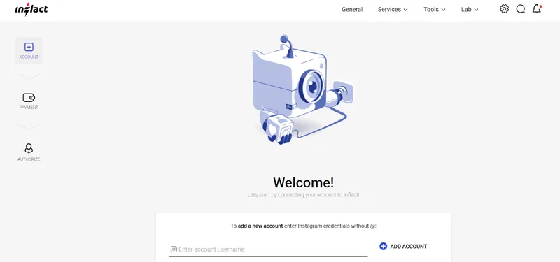 specify the account during signup with Inflact - step-by-step guide by Peekviewer specify the account during signup with Inflact - step-by-step guide by Peekviewer