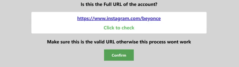 Screenshot showing the steps to use an Instagram viewer 