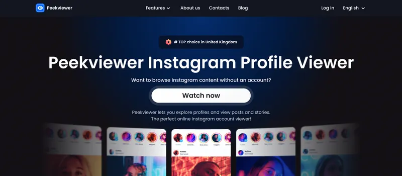 Peekviewer Instagram viewer that can keep deleted content.