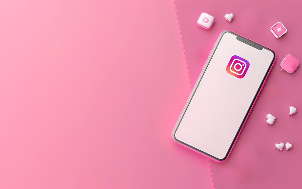 screen with instagram logo